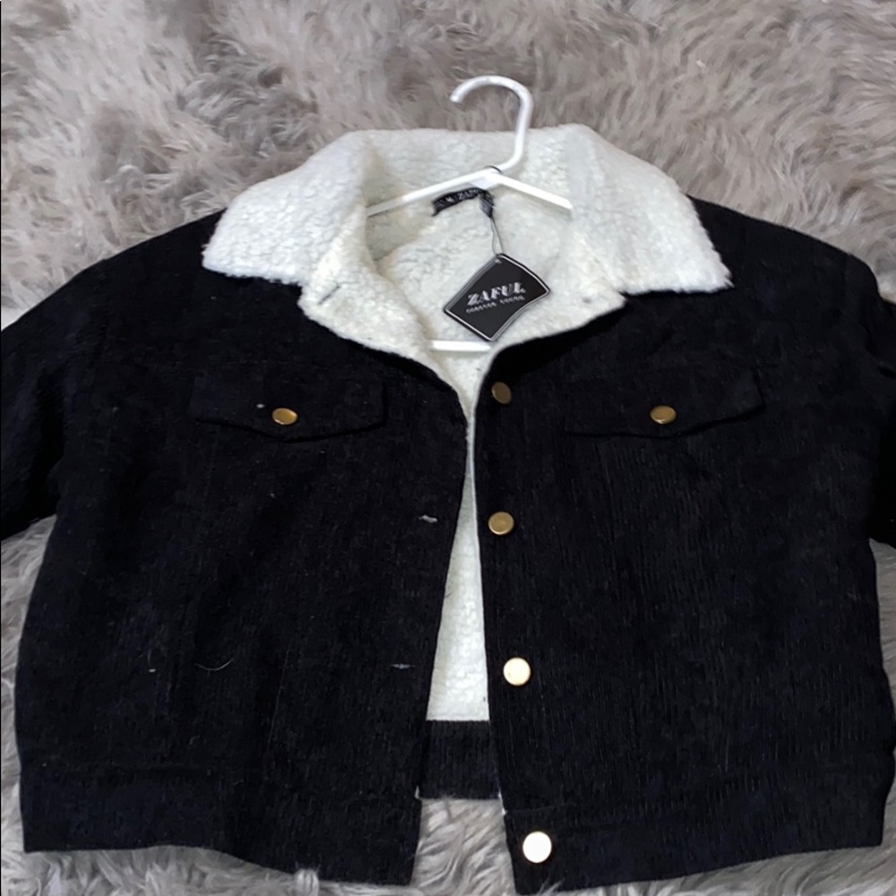 NWT Zaful Corduroy Button Up Jacket